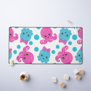 Octopus Pattern, Cute Octopus, Sea Animals Desk Mat