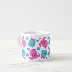 Octopus Pattern, Cute Octopus, Sea Animals Espresso Cup