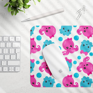 Octopus Pattern, Cute Octopus, Sea Animals Mouse Mat