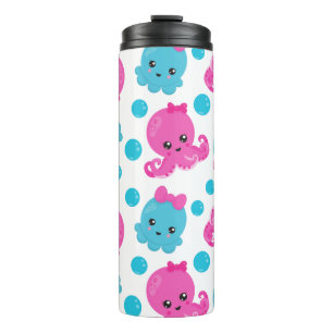 Octopus Pattern, Cute Octopus, Sea Animals Thermal Tumbler