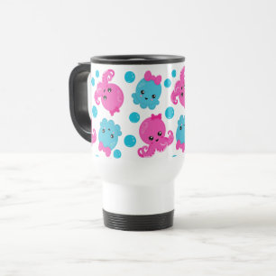 Octopus Pattern, Cute Octopus, Sea Animals Travel Mug