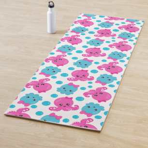 Octopus Pattern, Cute Octopus, Sea Animals Yoga Mat
