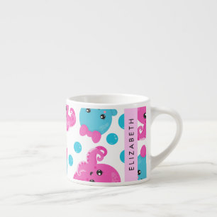 Octopus Pattern, Cute Octopus, Sea, Your Name Espresso Cup