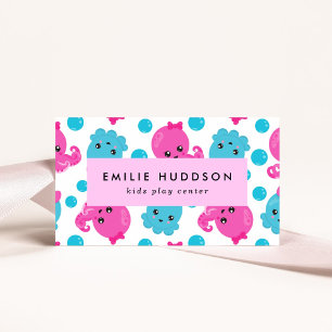 Octopus Pattern, Kids Play Centre, Activity Centre Business Card