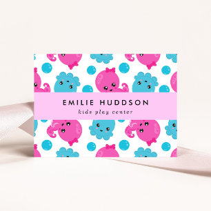 Octopus Pattern, Kids Play Centre, Activity Centre Business Card