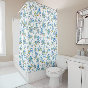 Octopus Pattern Shower Curtain