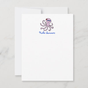 Octopus Personal Stationery, 4.25x5.5 Card