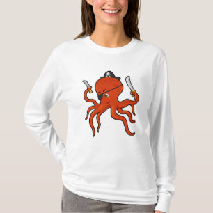 Octopus Pirate Pirate hat T-Shirt