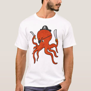 Octopus Pirate Pirate hat T-Shirt