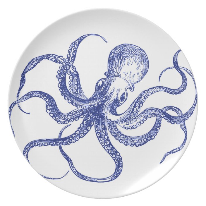 Octopus Plate Zazzle.co.uk