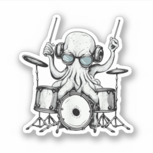 Octopus Playing Drums Drum Player Drummer Band