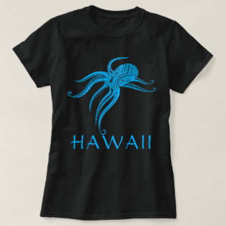 OCTOPUS POLYNESIAN TRIBAL HAWAII LtBlue T-Shirt