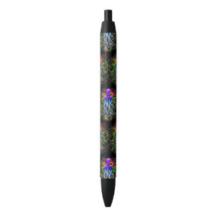 Octopus Psychedelic Luminescence Black Ink Pen