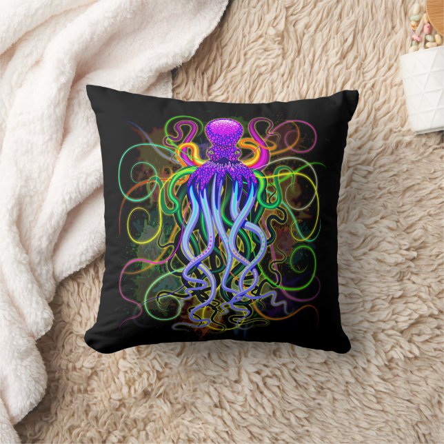 Octopus Psychedelic Luminescence Cushion (Blanket)