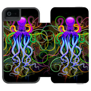 Octopus Psychedelic Luminescence Incipio Watson™ iPhone 5 Wallet Case