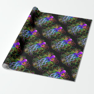 Octopus Psychedelic Luminescence Wrapping Paper