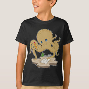 Octopus Pupil Pencil Paper T-Shirt
