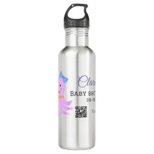 Octopus purple blue watercolor baby shower sea ani 710 ml water bottle