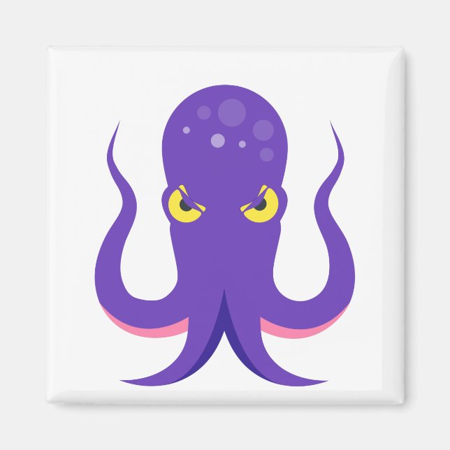 Octopus Purple Squid Magnet (Front)