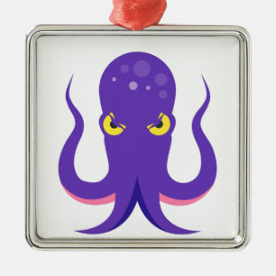 Octopus Purple Squid Metal Tree Decoration