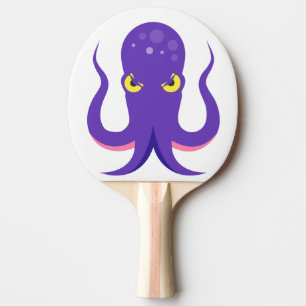 Octopus Purple Squid Ping Pong Paddle