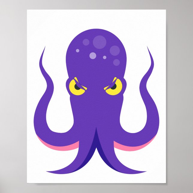 Octopus Purple Squid Poster (Front)
