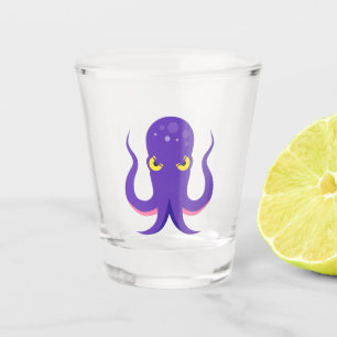 Octopus Purple Squid Shot Glass