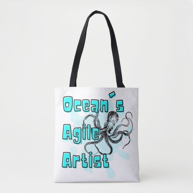 octopus quote tote bag (Front)