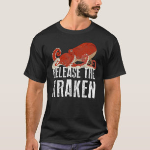 Octopus Release Kraken Marine Animal Retro Sea Coo T-Shirt