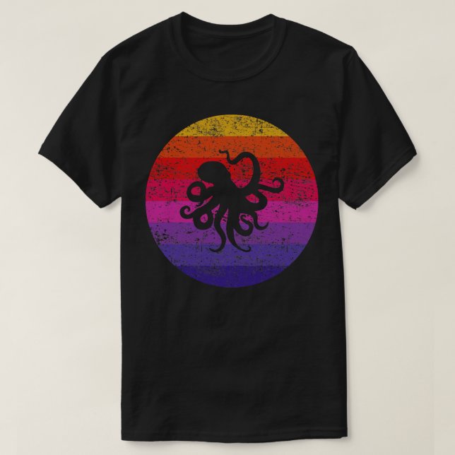 Octopus Retro 1 T-Shirt (Design Front)