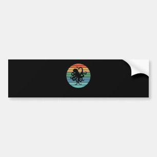 Octopus Retro Bumper Sticker