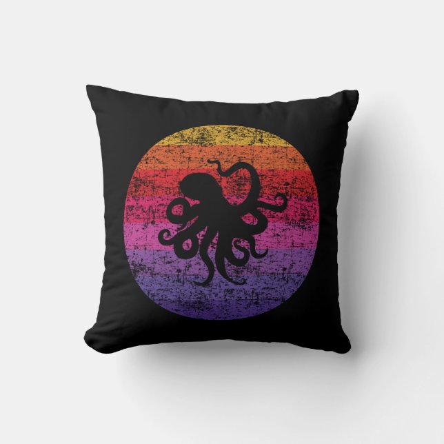 Octopus Retro Cushion (Front)