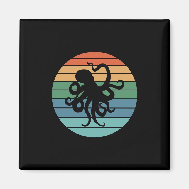 Octopus Retro Magnet (Front)