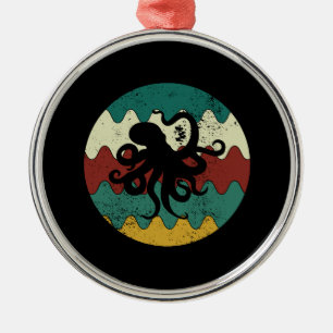 Octopus Retro  Metal Tree Decoration