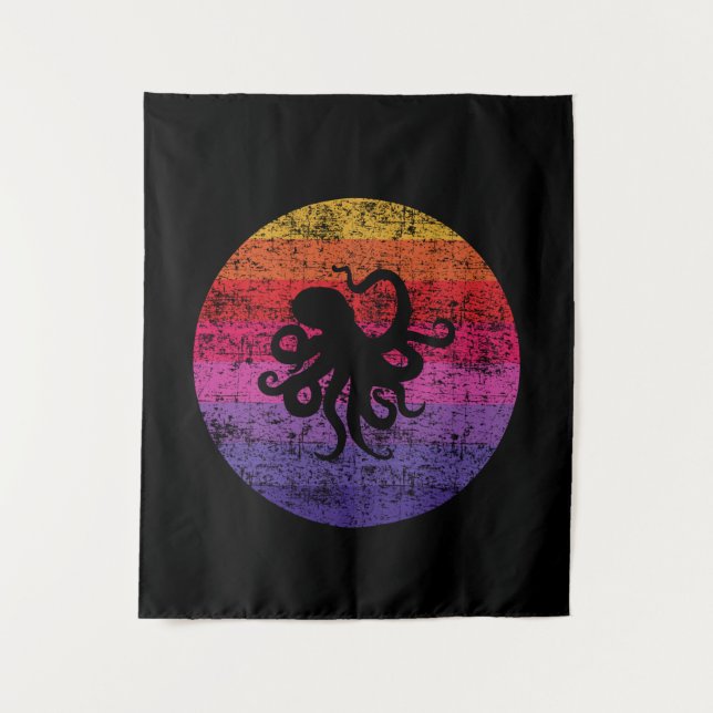Octopus Retro Tapestry (Front)
