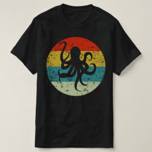 octopus retro vintage silhouette 70s T-Shirt