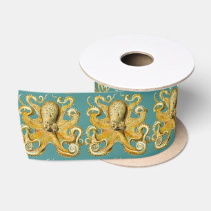 octopus ribbon satin ribbon