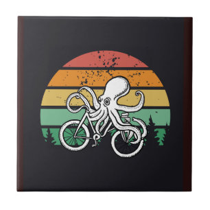 Octopus Riding a Bike Tile