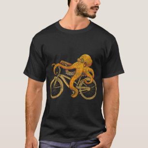 Octopus Riding Bicycle Octopus T-Shirt