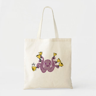 Octopus Ringing Handbells Cartoon Tote Bag
