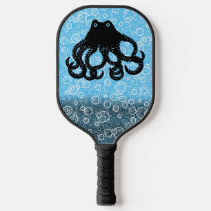 Octopus Rising in The Sea Pickleball Paddle