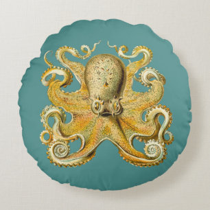 octopus round pillow