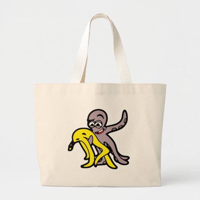 OCTOPUS SALSA DANCER LARGE TOTE BAG (Front)