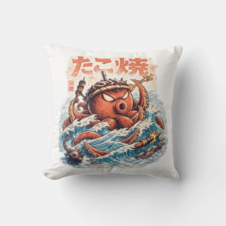Octopus Samurai Fury – Japanese Inspired Ocean Art Cushion