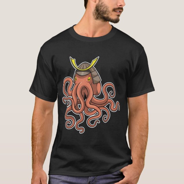 Octopus Samurai Martial arts T-Shirt (Front)