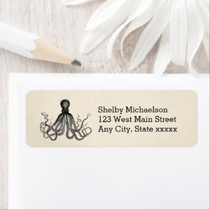 Octopus Sea Creature Animal Return Address Labels