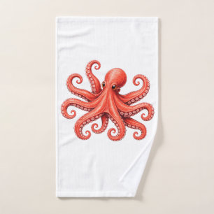 Octopus Sea Life Ocean Animal Design Hand Towel