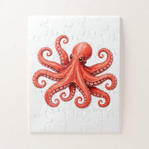 Octopus Sea Life Ocean Animal Design Jigsaw Puzzle