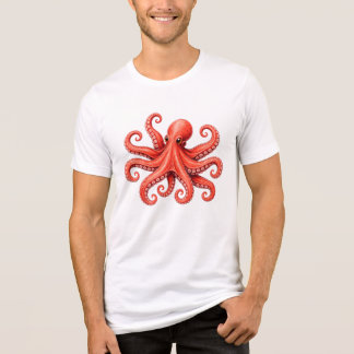Octopus Sea Life Ocean Animal Design Tri-Blend Shirt