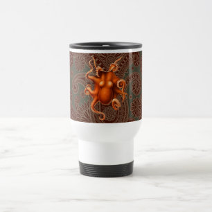 Octopus Sea Monster Creature Cephalapod Vintage Travel Mug